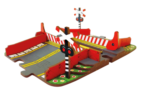 Paso A Nivel Con Barrera Mis Calles Encastre Universal Tren