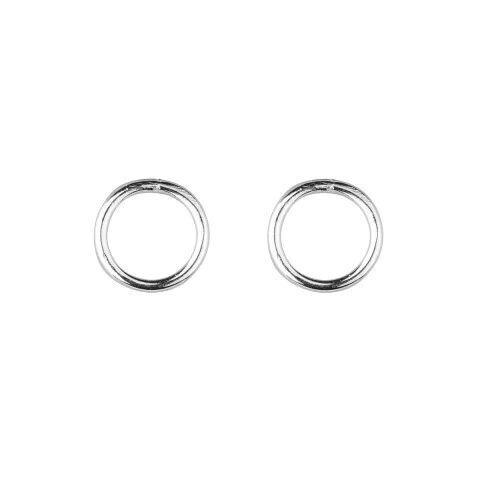 Brinco Circulo Vazado Fio Arredondado - 10 mm x 10 mm