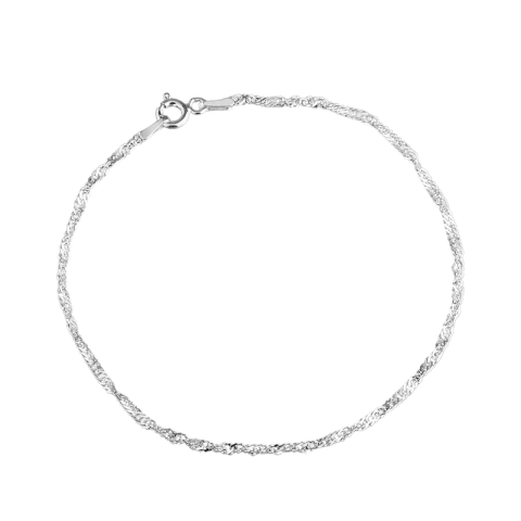 Pulseira Bolinhas Espelhadas 1 mm x 1 mm - 19 cm