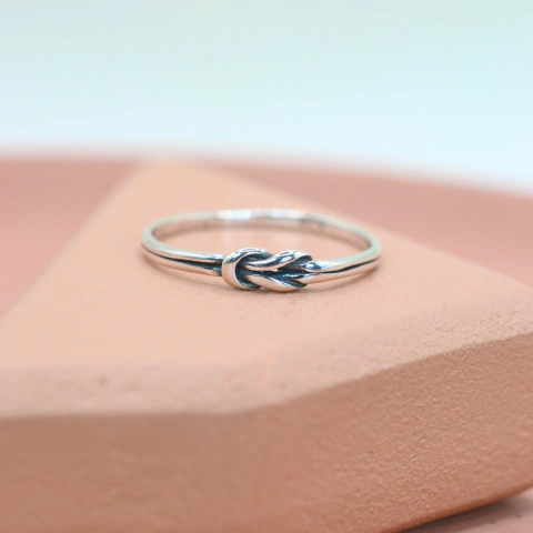 Anel Nó Duplo - Prata 925