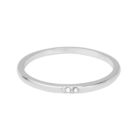 Anel Micro Pontinhos Zircônia - Prata 92