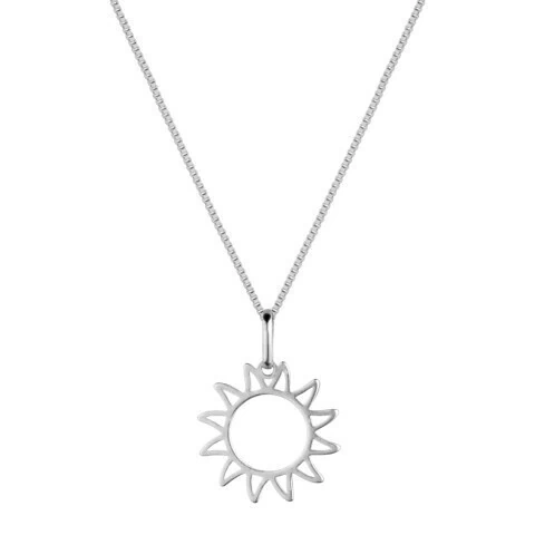 Colar Sol Vazado - Prata 925