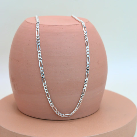 Colar Choker Fígaro 3 X 1 - Prata 925