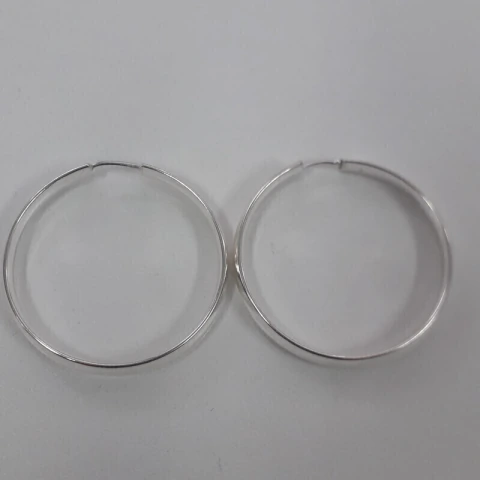 Brinco Argola Lisa Fio Meia Cana - 30 mm x 4 mm X 30 mm