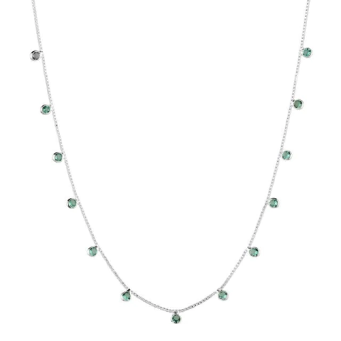 Colar Gargantilha 13 Pontos de Luz Verde Agua Envolto - Ponto de Luz 3 mm 40 cm - comprar online