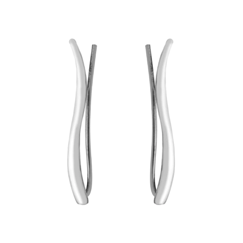 Brinco Ear Cuff Curvo - Prata 925