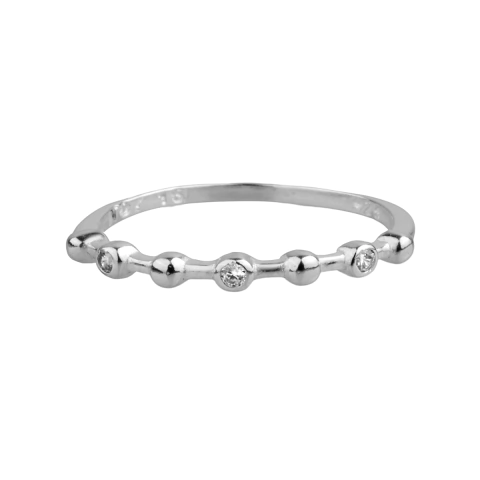 Anel 4 Bolinhas & 3 Pontos de Luz - Prata 925 - comprar online