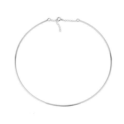 Colar Choker Aro Rígido Liso - Prata 925