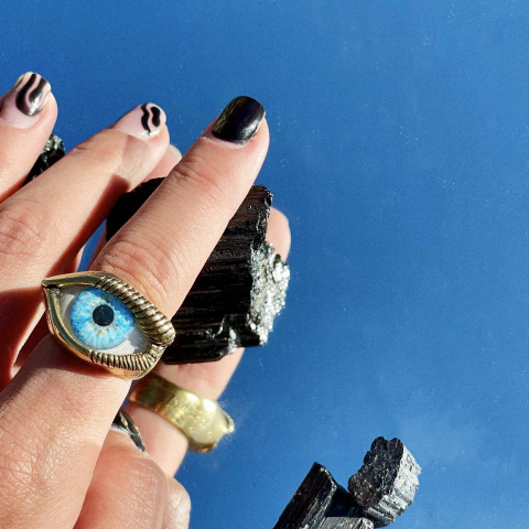 ANILLO OJO PROTECTOR - GRANDE BRONCE