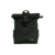 Mochila enroyable Arya de color negro con cierre superior y tirantes ajustables.