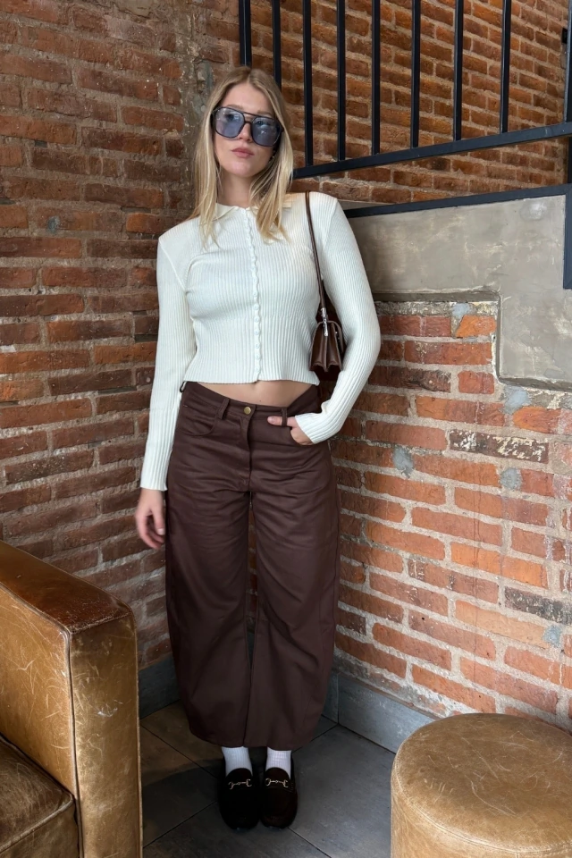 Pantalon Baggy choco