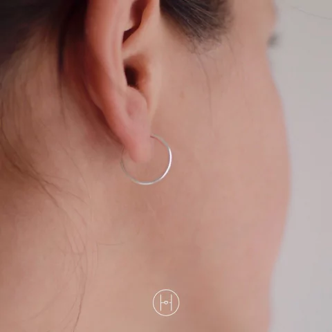 Argollas Classic Plata - 1,6 cm