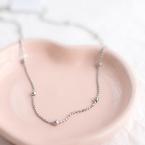 Collar Begonia Silver - Acero quirúrgico