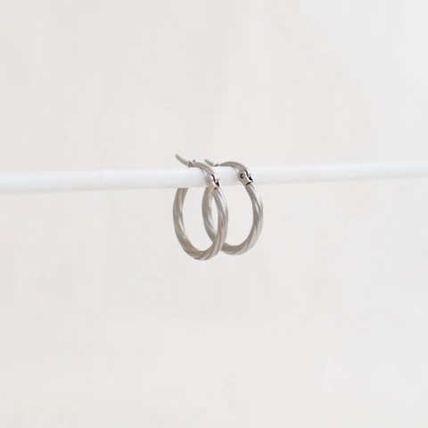 Argollas Lace Silver I - Acero quirúrgico