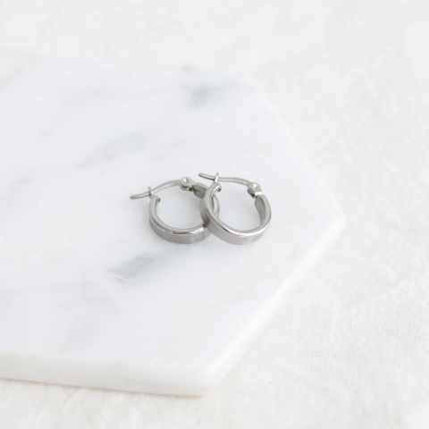 Argollas Mía - 1,5 cm- Acero quirúrgico