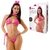 Fantasia Pantera Cor de Rosa Lin36 Com 4 Peças