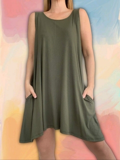 Vestido sin mangas con bolsillos - tienda online