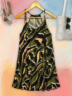 Vestido bretel estampado - comprar online