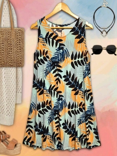 Vestido sin mangas estampado