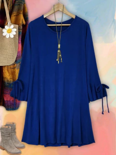 Vestido manga volado - comprar online