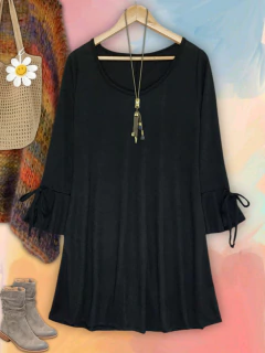 Vestido manga volado - tienda online