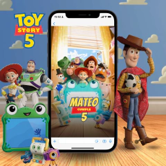 Video Invitación Animada Toy Story 5