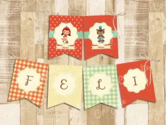 Kit Caperucita Roja y el lobo. Imprimibles personalizables - CocoJolie Kits Imprimibles