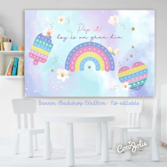 Banner backdrop Pop It