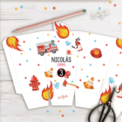 bomberos, fireman, firefighter, cuartel, kit imprimible