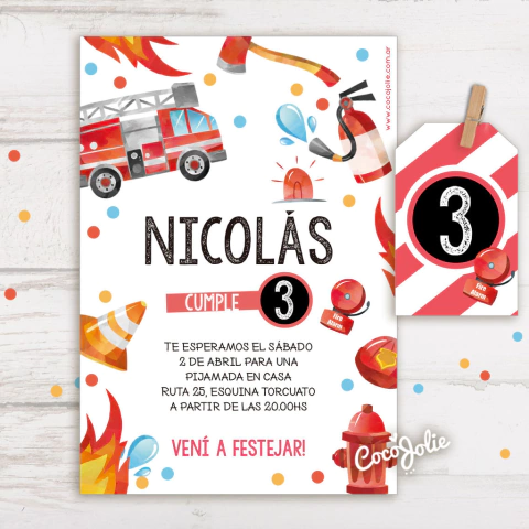 bomberos, fireman, firefighter, cuartel, kit imprimible