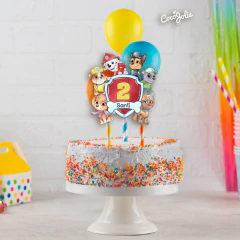 Kit digital de cumpleaños Paw Patrol acuarela, editable en PDF