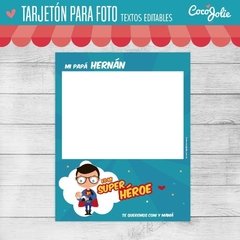 Tarjetón imprimible personalizable para aplicar foto