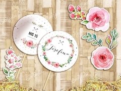 Kit Flores Vintage. Imprimibles, Personalizables