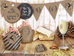 Kit Navidad y Año Nuevo Rústico. Imprimibles personalizables