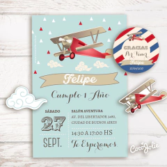 Kit Imprimible Avioncito