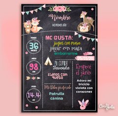 Imagen de Kit Animalitos del Bosque Tribal Nena. Imprimible Personalizable