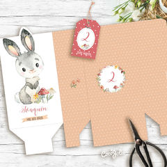Kit Conejito Acuarela. Imprimible personalizable - CocoJolie Kits Imprimibles