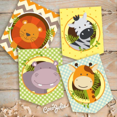 Kit Animalitos de la Selva Nene. Imprimible Personalizable