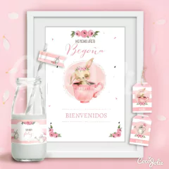 Imagen de Kit Imprimible Conejita Bebe. Imprimible Personalizable