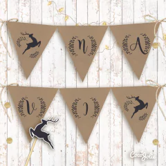 Kit Navidad y Año Nuevo Rústico. Imprimibles personalizables - online store