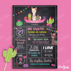 Kit Imprimible Llamita Altiplano. Personalizable en internet