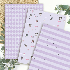 Kit Kuromi para cumples y celebraciones. Descarga digital, editable en adobe pdf reader.
