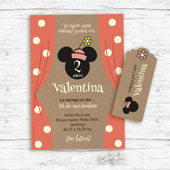 Kit Minnie Retro Vintage. Imprimibles personalizables