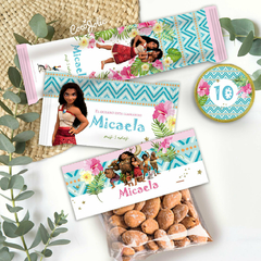 Kit editable de Moana 2, con textos personalizable para fiestas y celebraciones