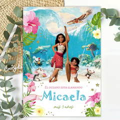 Kit editable de Moana 2, con textos personalizable para fiestas y celebraciones