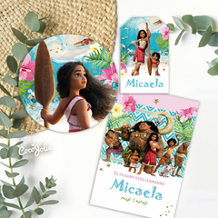 Kit editable de Moana 2, con textos personalizable para fiestas y celebraciones