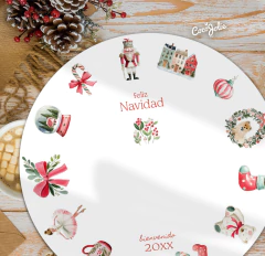 Watercolor Christmas kit with printable invitations and cards. Sweet and classic Christmas design to print at home.