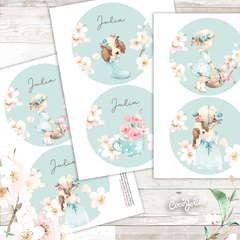 Kit imprimible Nenitas Románticas Flores blancas
