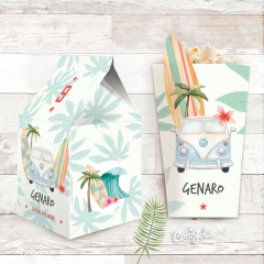Kit Surf Tropical. Imprimible personalizable