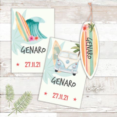 Kit Surf Tropical. Imprimible personalizable